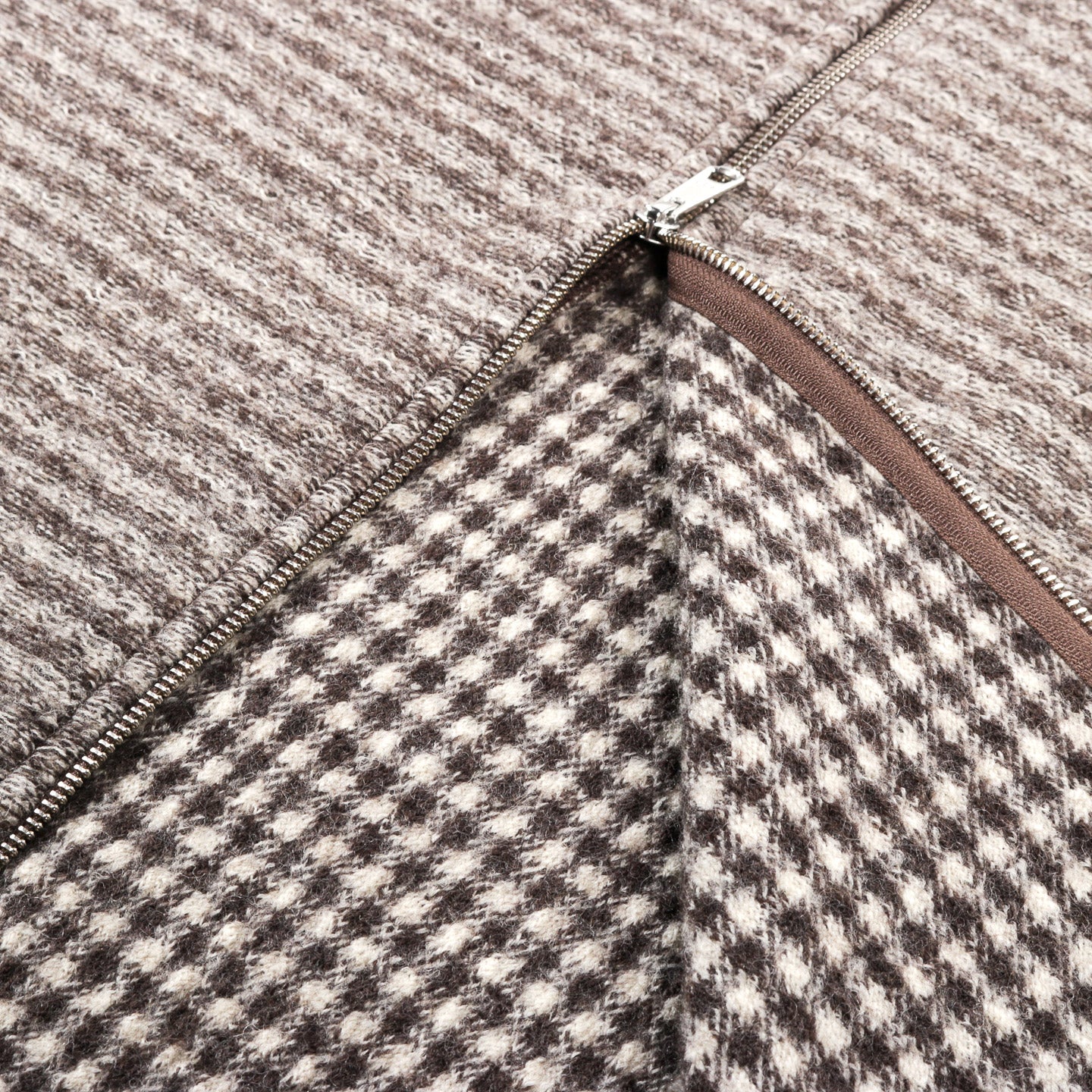 MFPEN LEISURE ZIP UP SHREDDED BROWN STRIPE