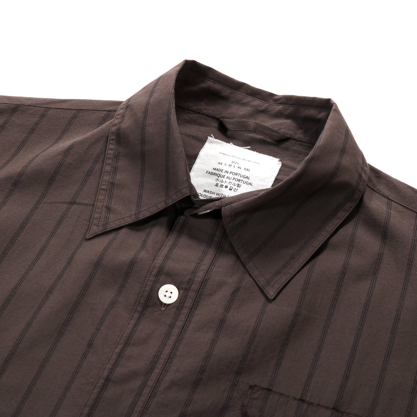 MFPEN ESSAY SHIRT DARK BROWN TRIPLE STRIPE