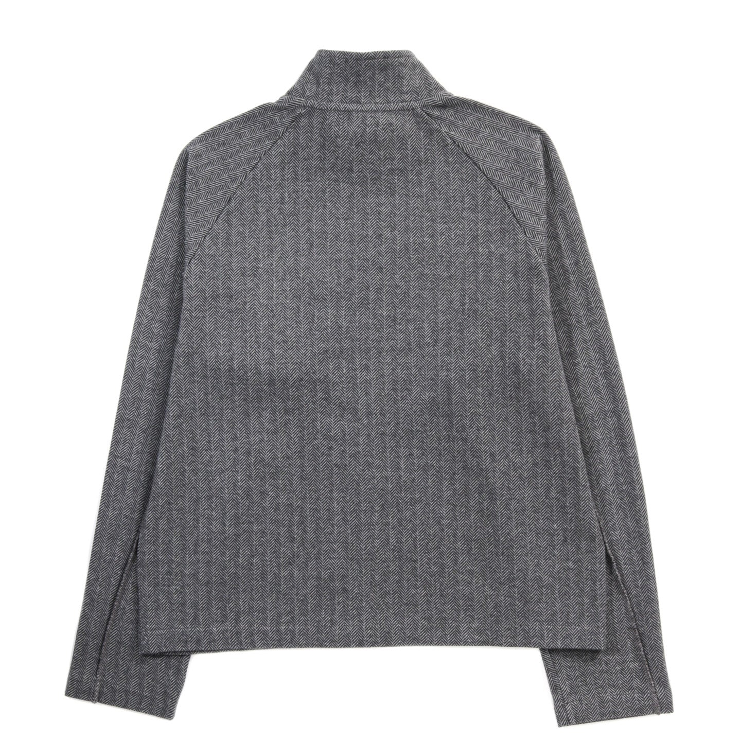 MFPEN LEISURE ZIP UP GREY HERRINGBONE
