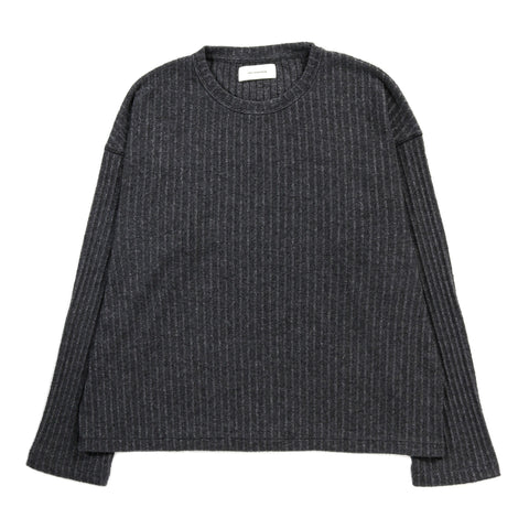MFPEN ROUND NECK SWEATER GREY BOUCLE RIB