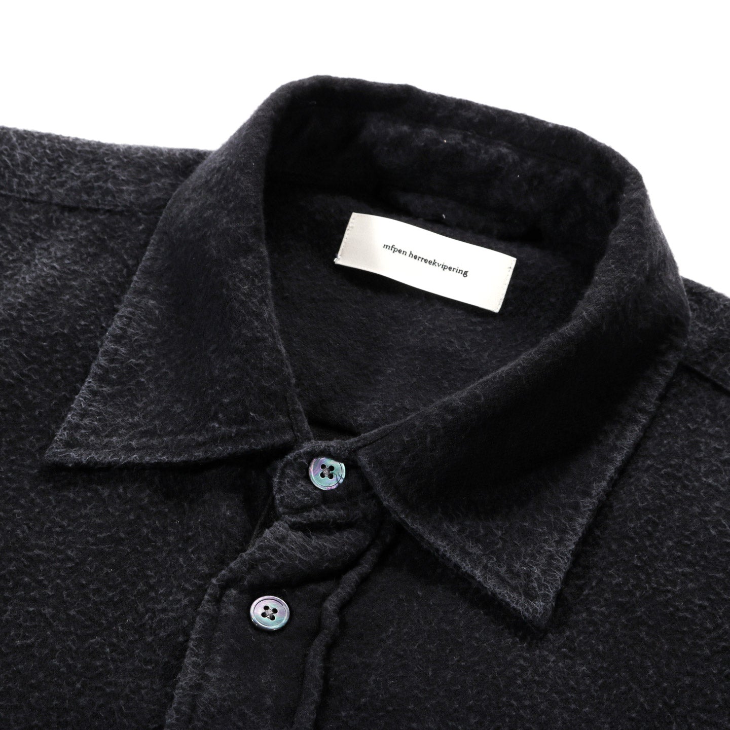 MFPEN GAMBLER SHIRT BLACK FUZZ TENCEL