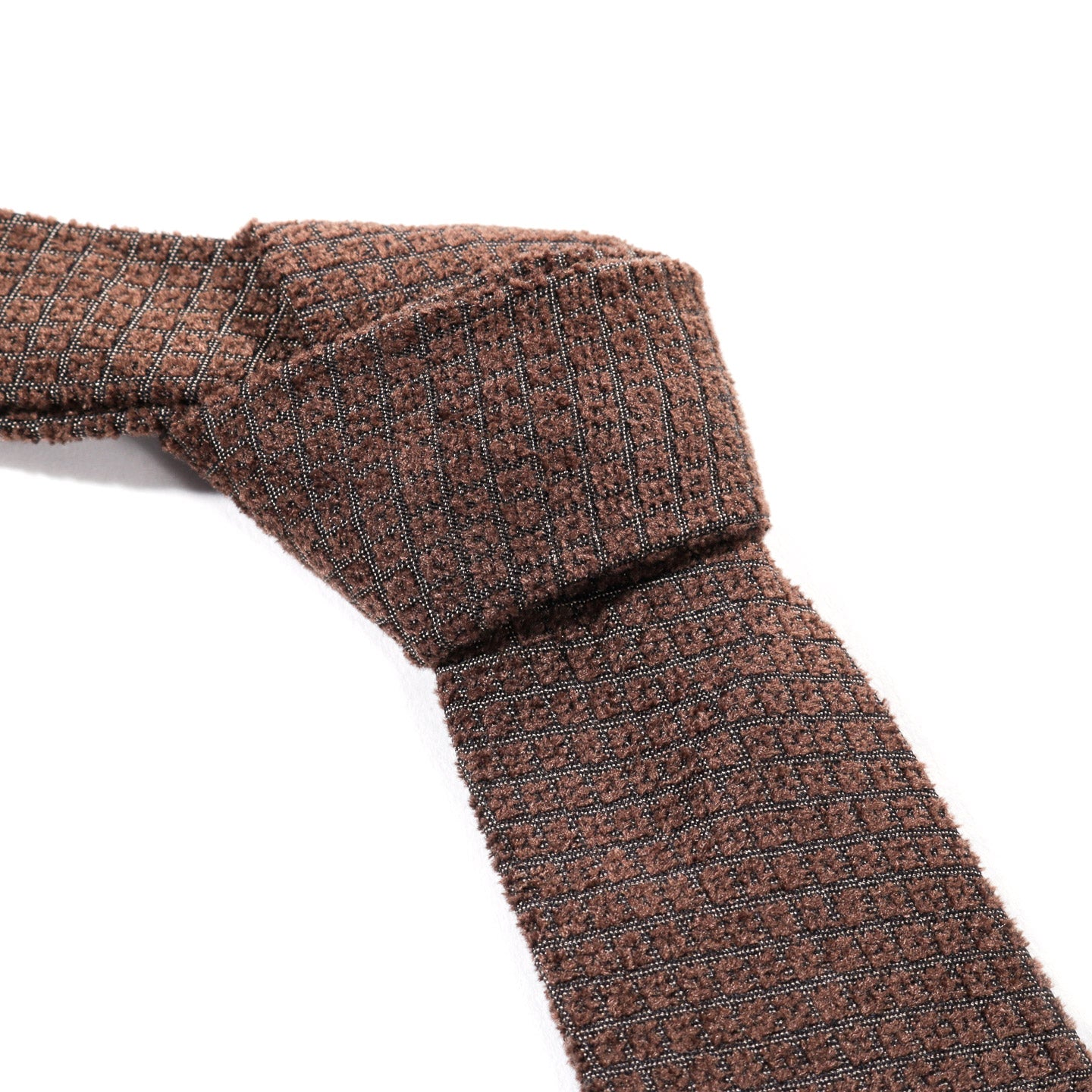 MFPEN FORMAL TIE GRID BROWN