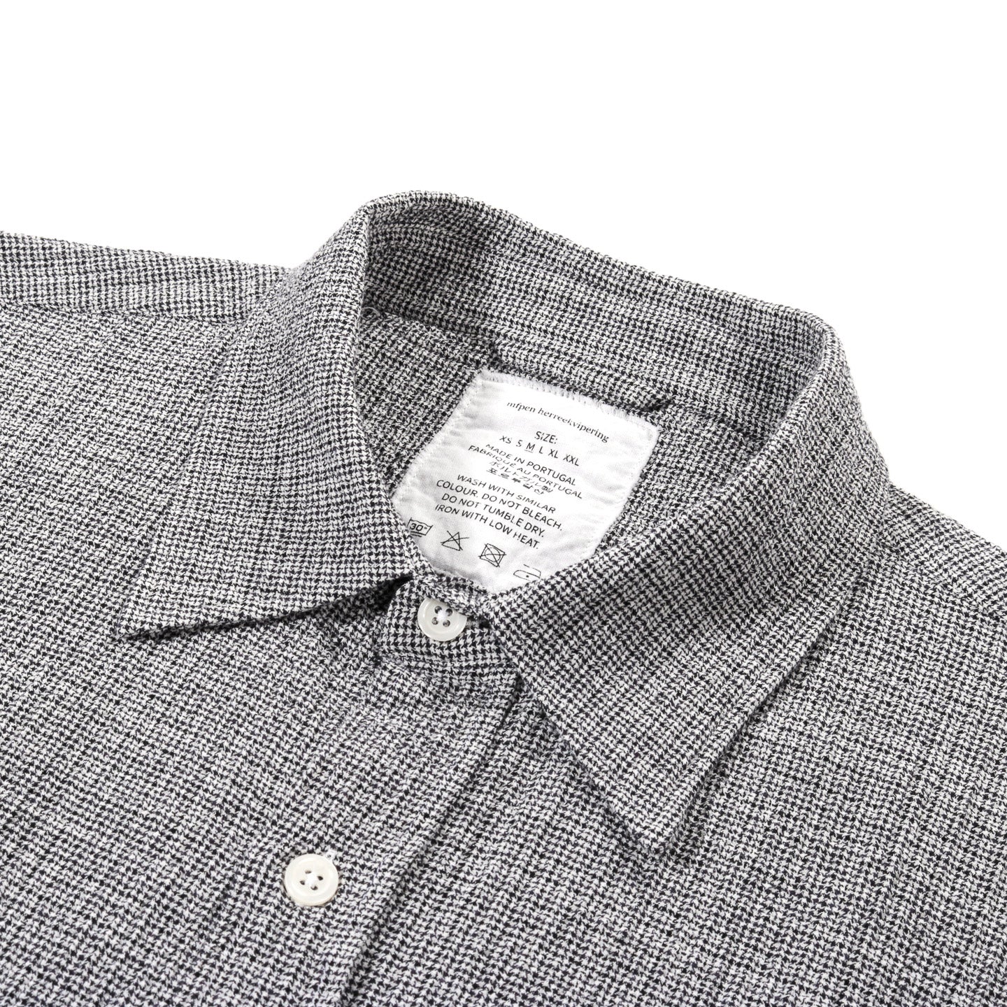MFPEN VACATION SHIRT MINI HOUNDSTOOTH SEERSUCKER