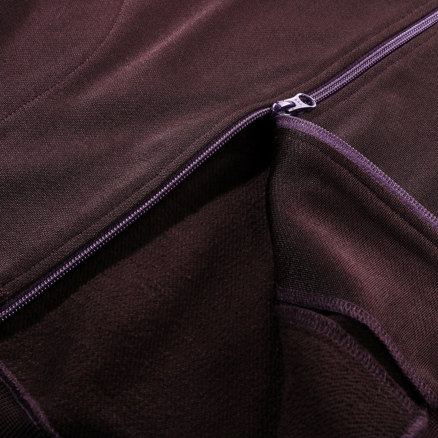 NEEDLES ZIPPED HOODY BRIGHT JERSEY DK. PURPLE