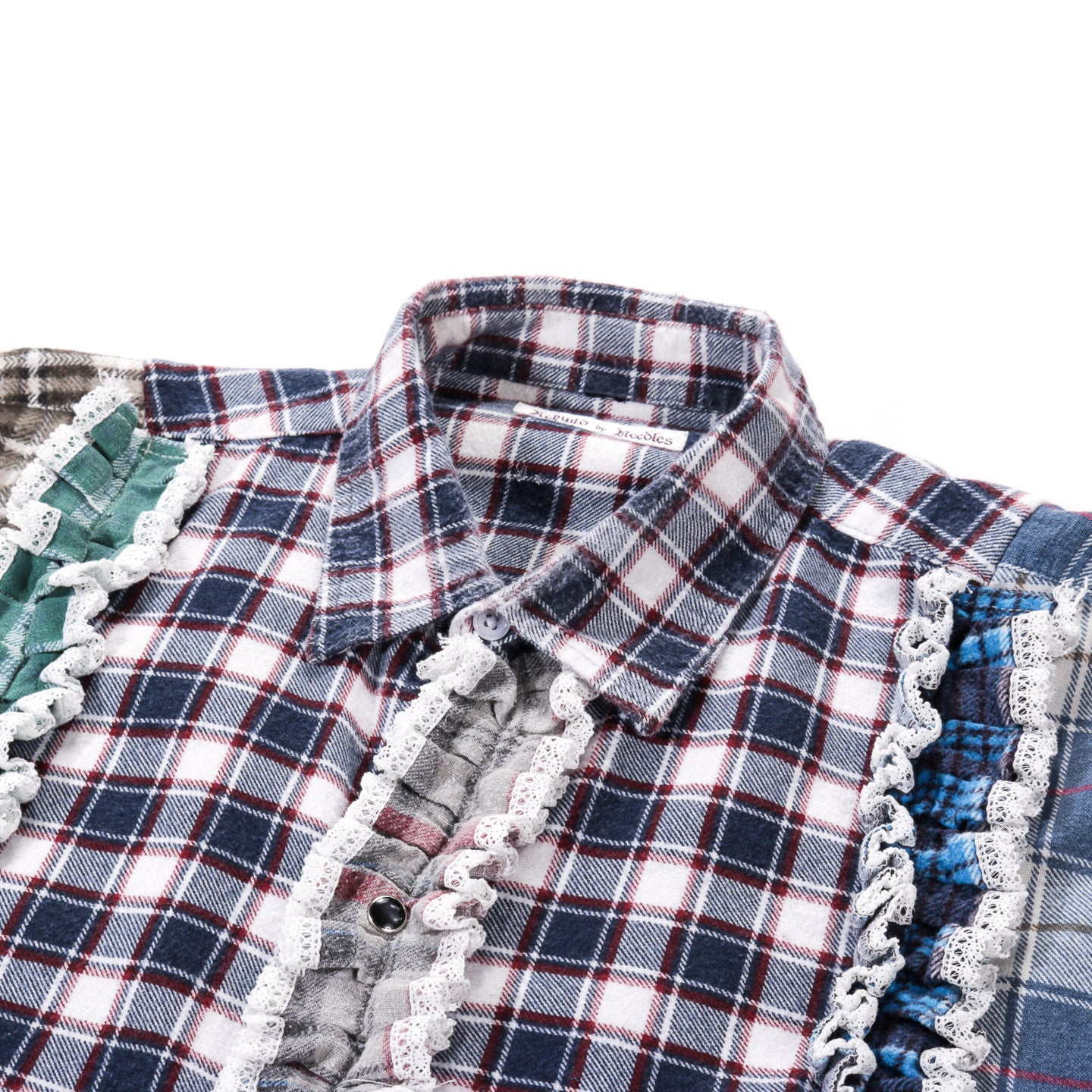 REBUILD BY NEEDLES FLANNEL SHIRT -> 5 CUTS FRILL - C