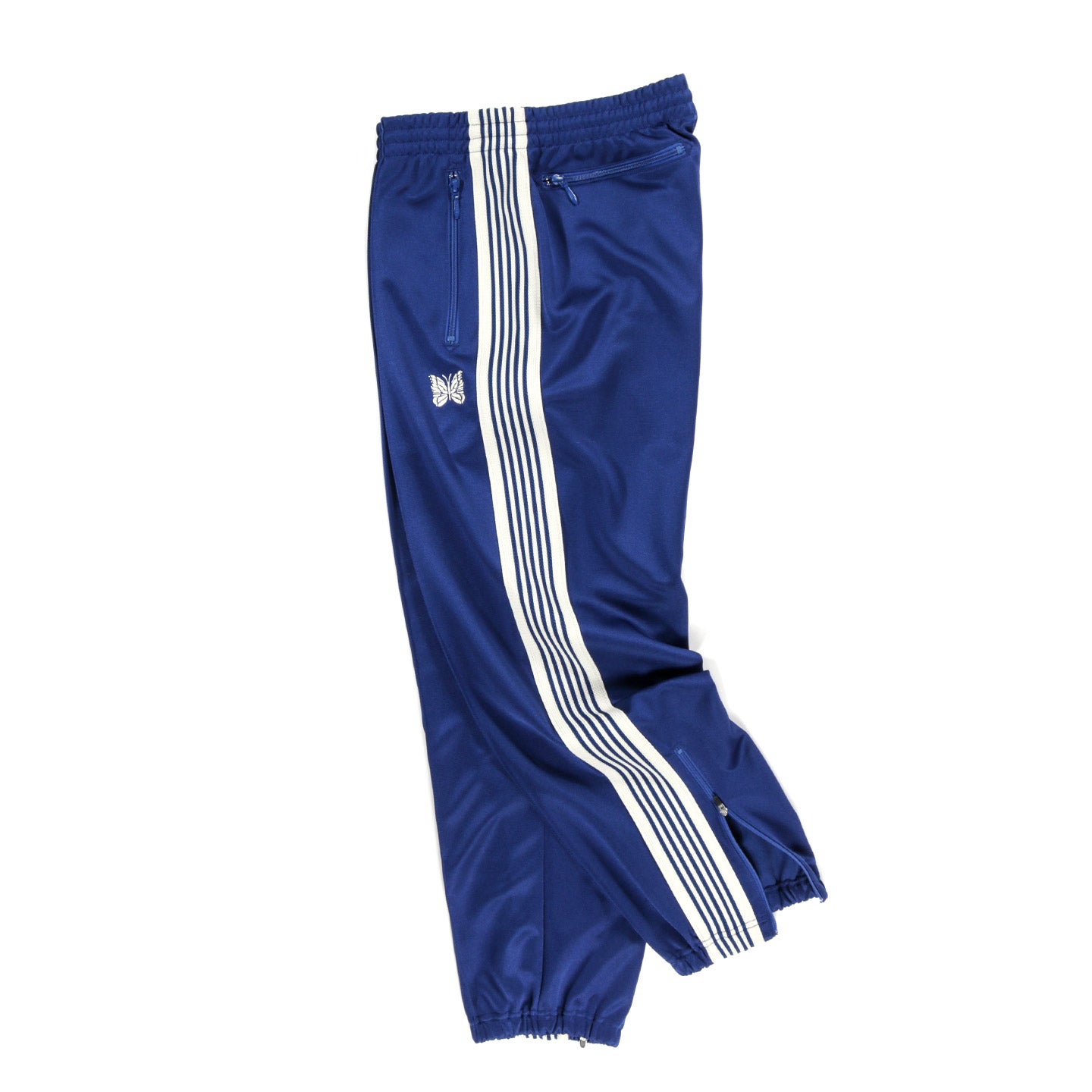 NEEDLES ZIPPED TRACK PANT POLY SMOOTH ROYAL | TODAY CLOTHING