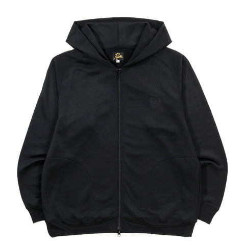 NEEDLES ZIPPED HOODY BRIGHT JERSEY BLACK