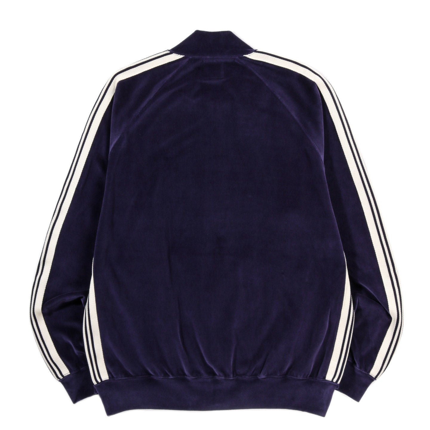 NEEDLES RIB COLLAR TRACK JACKET VELOUR NAVY