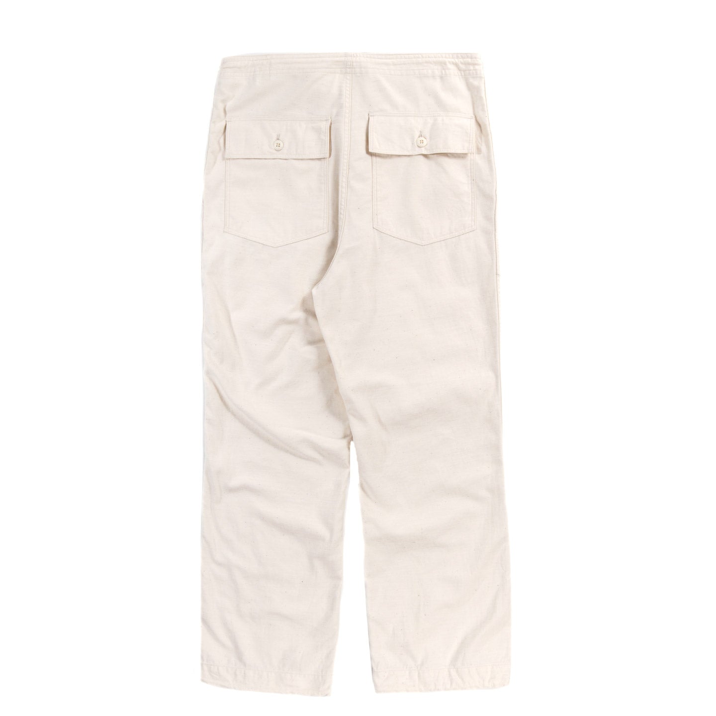 NEEDLES STRING FATIGUE PANT BACK SATEEN WHITE