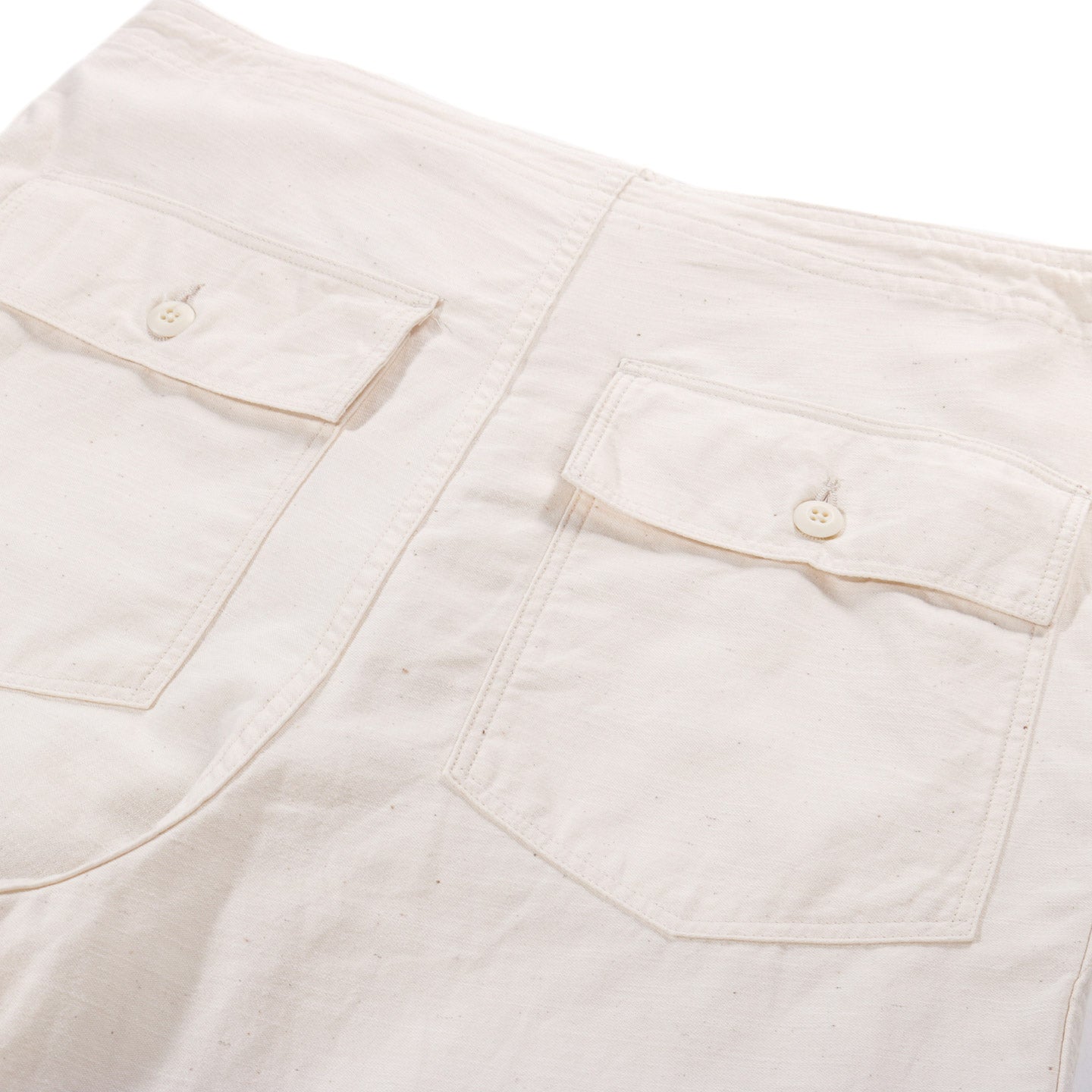NEEDLES STRING FATIGUE PANT BACK SATEEN WHITE