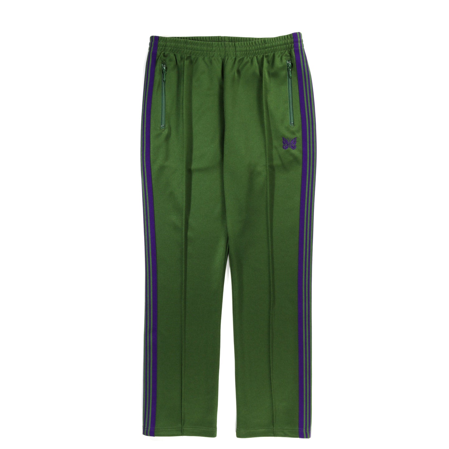 NEEDLES NARROW TRACK PANT POLY SMOOTH IVY GREEN   TODAY CLOTHING