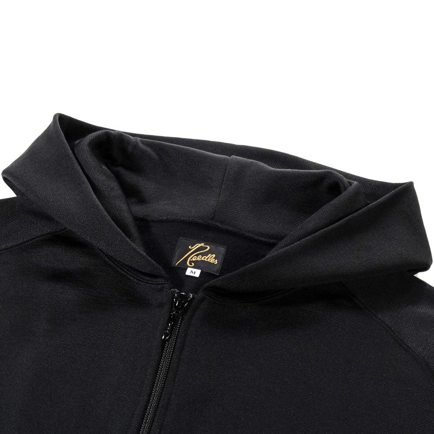 NEEDLES ZIPPED HOODY BRIGHT JERSEY BLACK