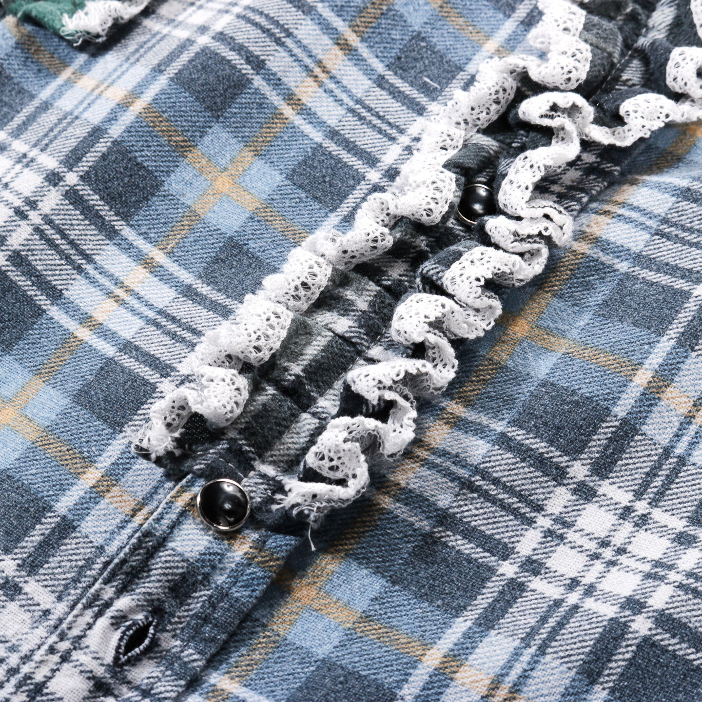 REBUILD BY NEEDLES FLANNEL SHIRT -> 5 CUTS FRILL - A