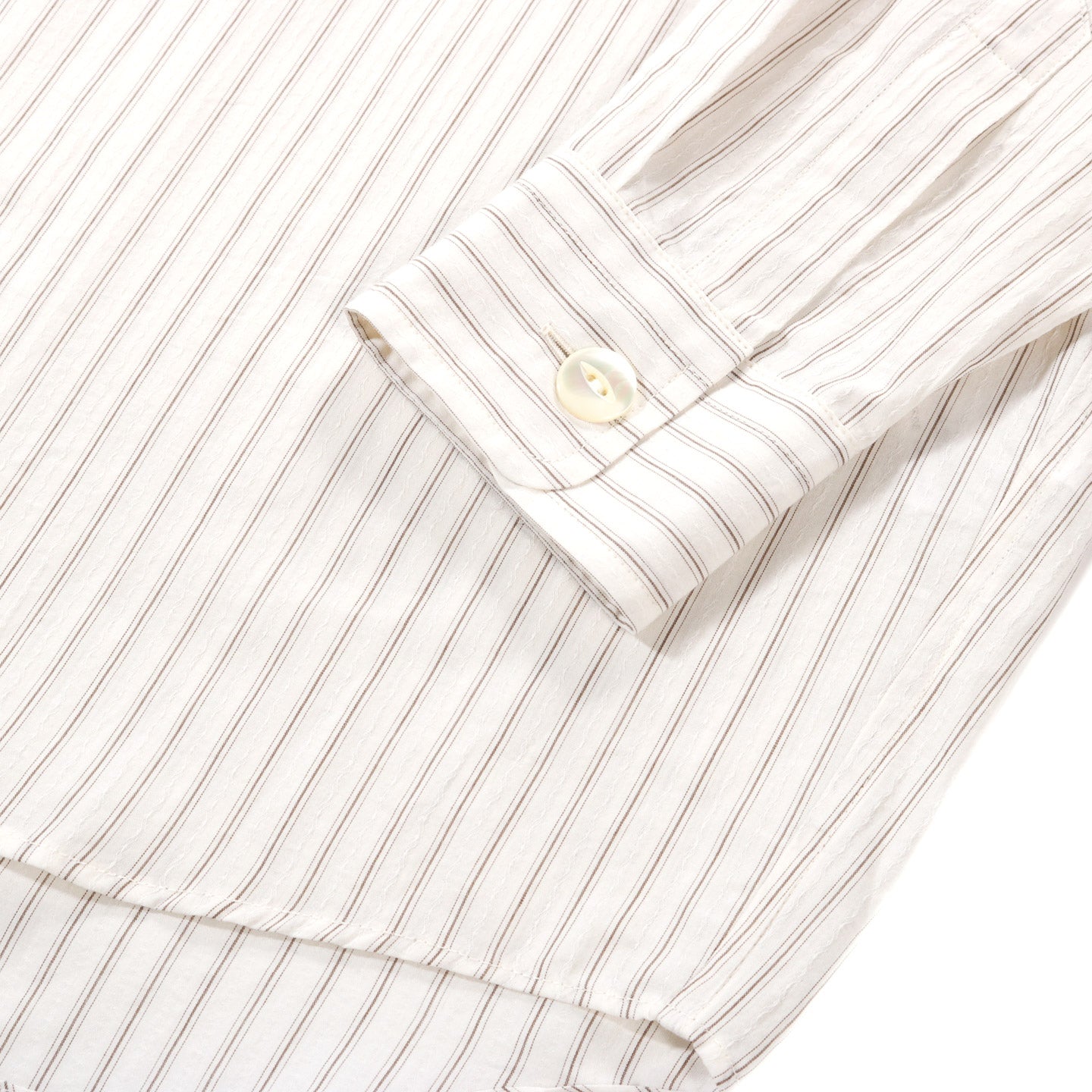 NEEDLES UNCON SHIRT DOBBY STRIPE BROWN