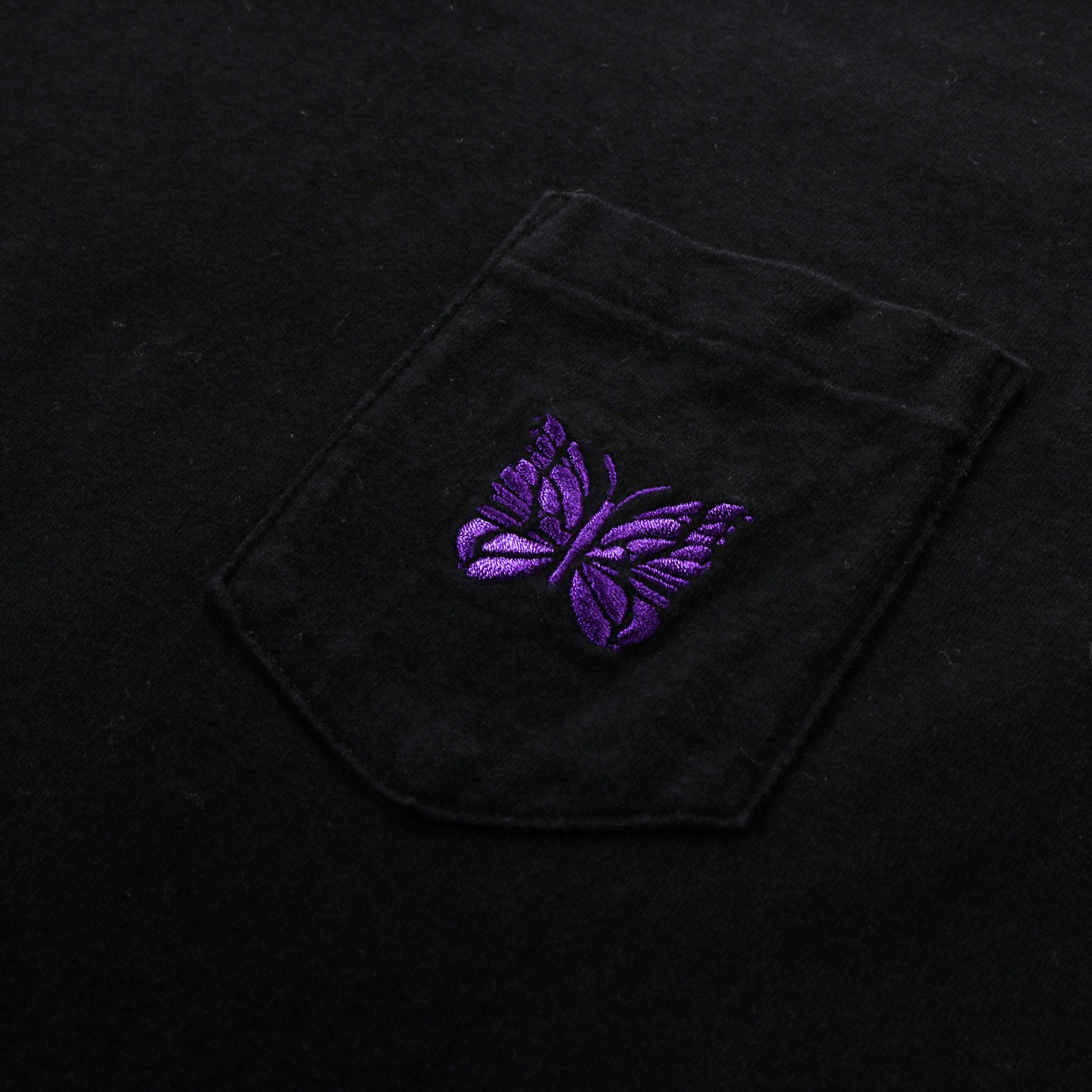 NEEDLES S/S POCKET TEE COTTON JERSEY BLACK