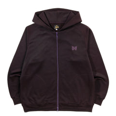 NEEDLES ZIPPED HOODY BRIGHT JERSEY DK. PURPLE | TODAY CLOTHING