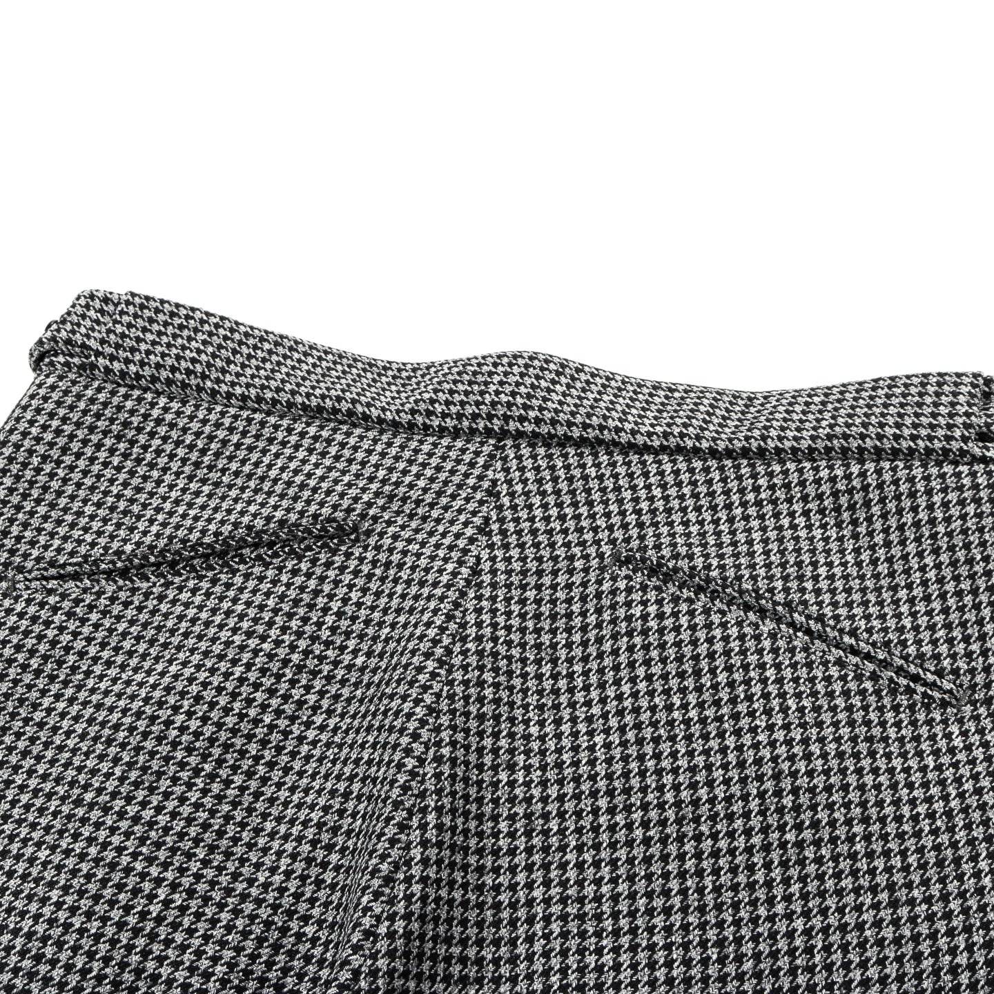 NEEDLES TUCKED SIDE TAB TROUSER POLY HOUNDSTOOTH GREY