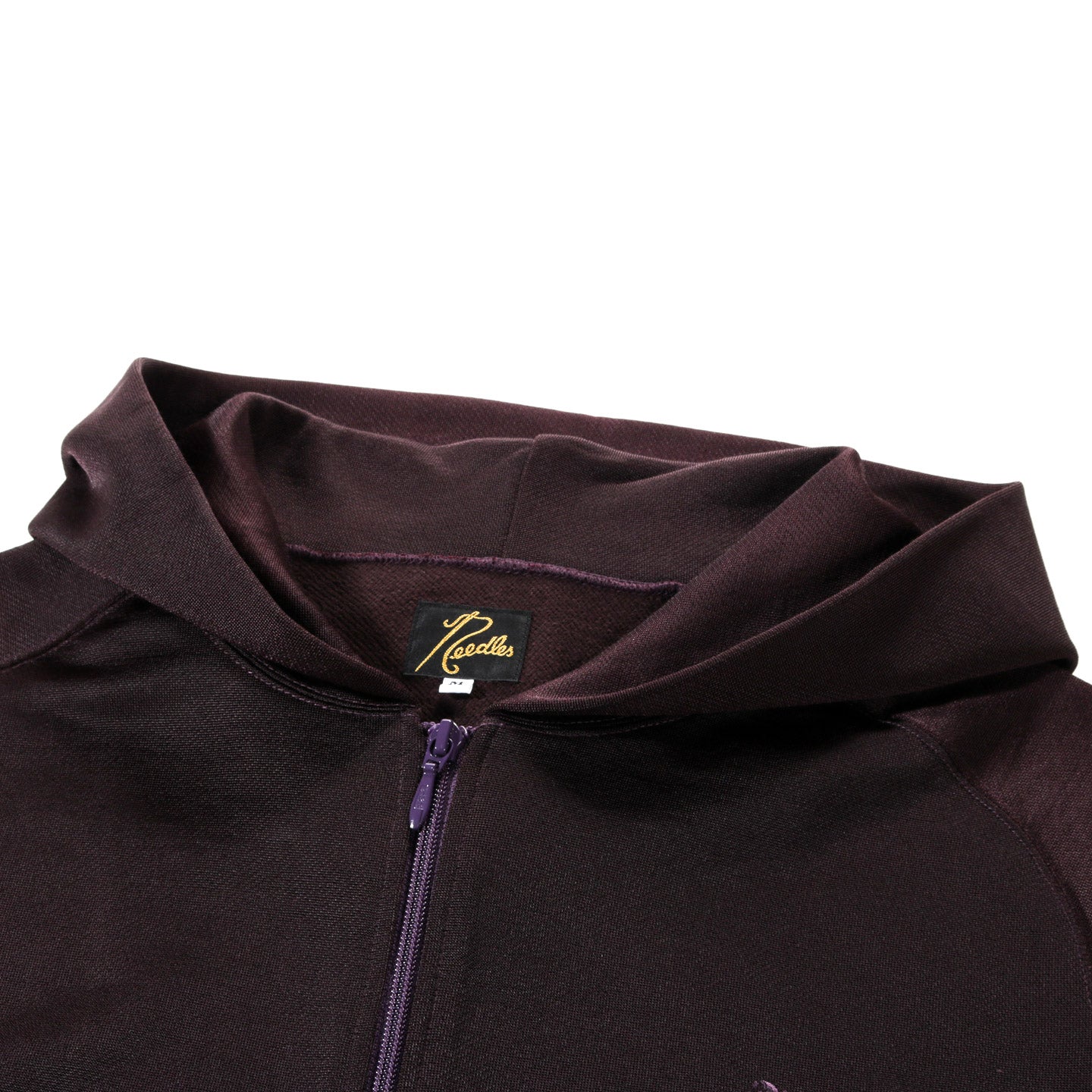 NEEDLES ZIPPED HOODY BRIGHT JERSEY DK. PURPLE