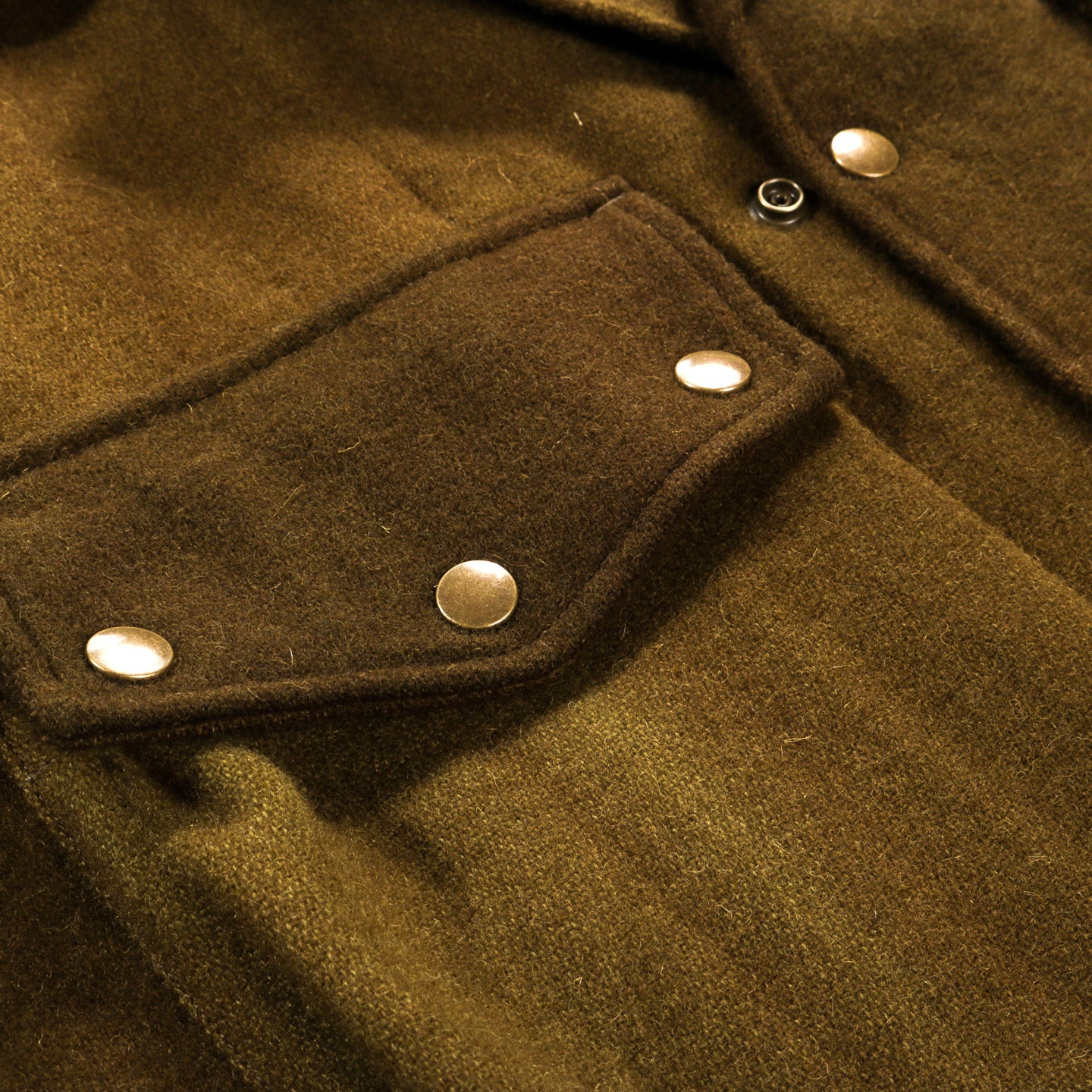 NEEDLES FIELD JACKET WOOL UNEVEN DYE OLIVE