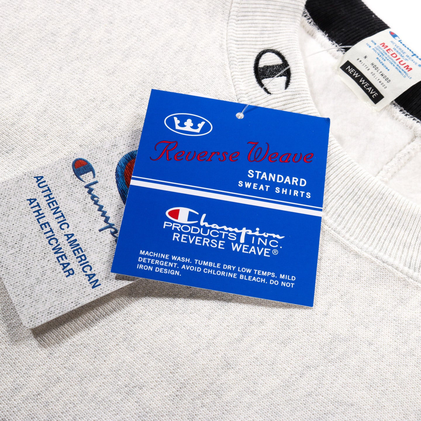 N.HOOLYWOOD C8-C042 CHAMPION CREWNECK SWEATSHIRT OATMEAL