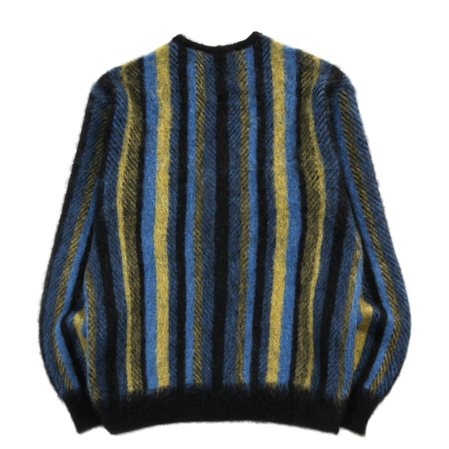 NEEDLES MOHAIR CARDIGAN STRIPE BLUE / GREEN