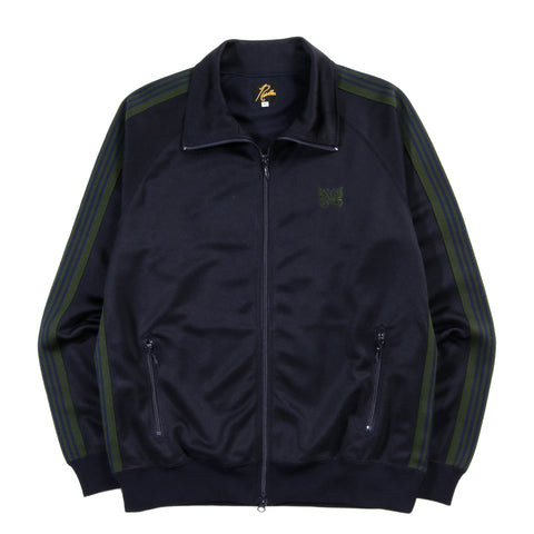 NEEDLES TRACK JACKET POLY SMOOTH NAVY