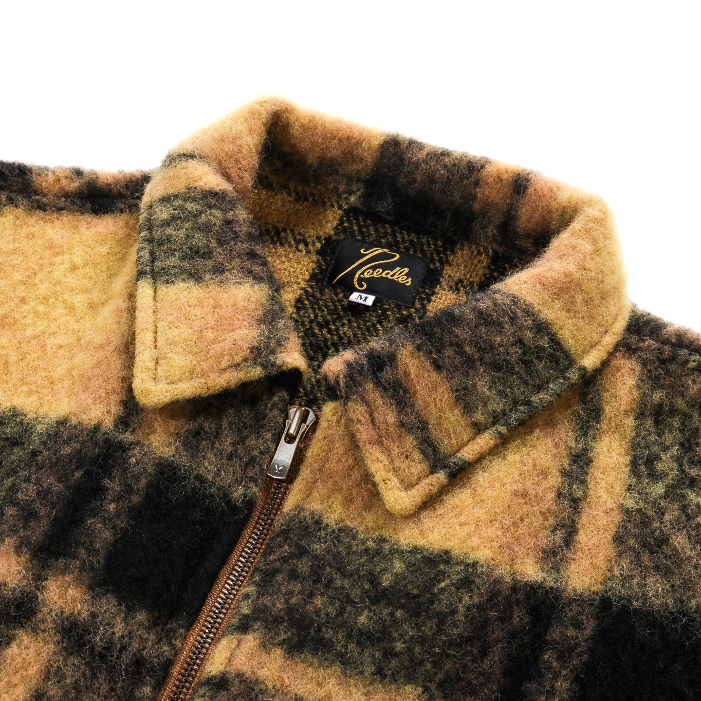 NEEDLES SWING JACKET WOOL SHAGGY MUSTARD
