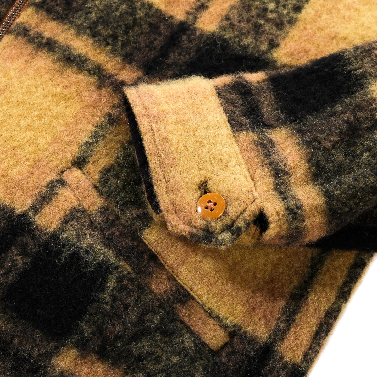 NEEDLES SWING JACKET WOOL SHAGGY MUSTARD