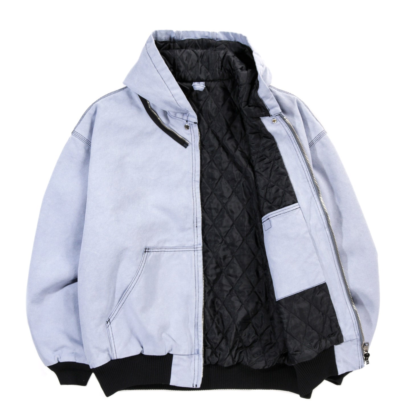 N.HOOLYWOOD 2252-BL70 HOODED WORK JACKET BLUE