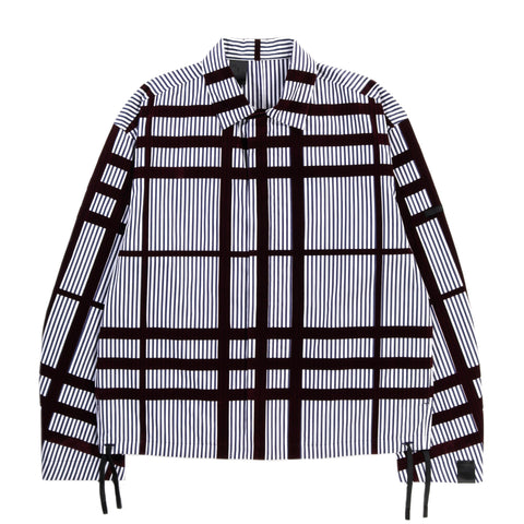 N.HOOLYWOOD 2252-SH25 SHIRT BLOUSON BURGUNDY CHECK