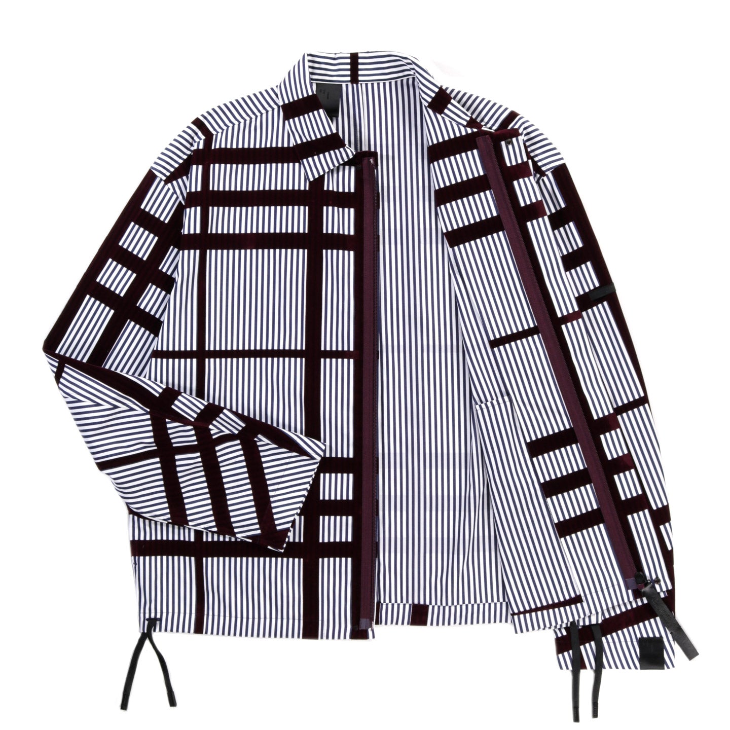 N.HOOLYWOOD 2252-SH25 SHIRT BLOUSON BURGUNDY CHECK