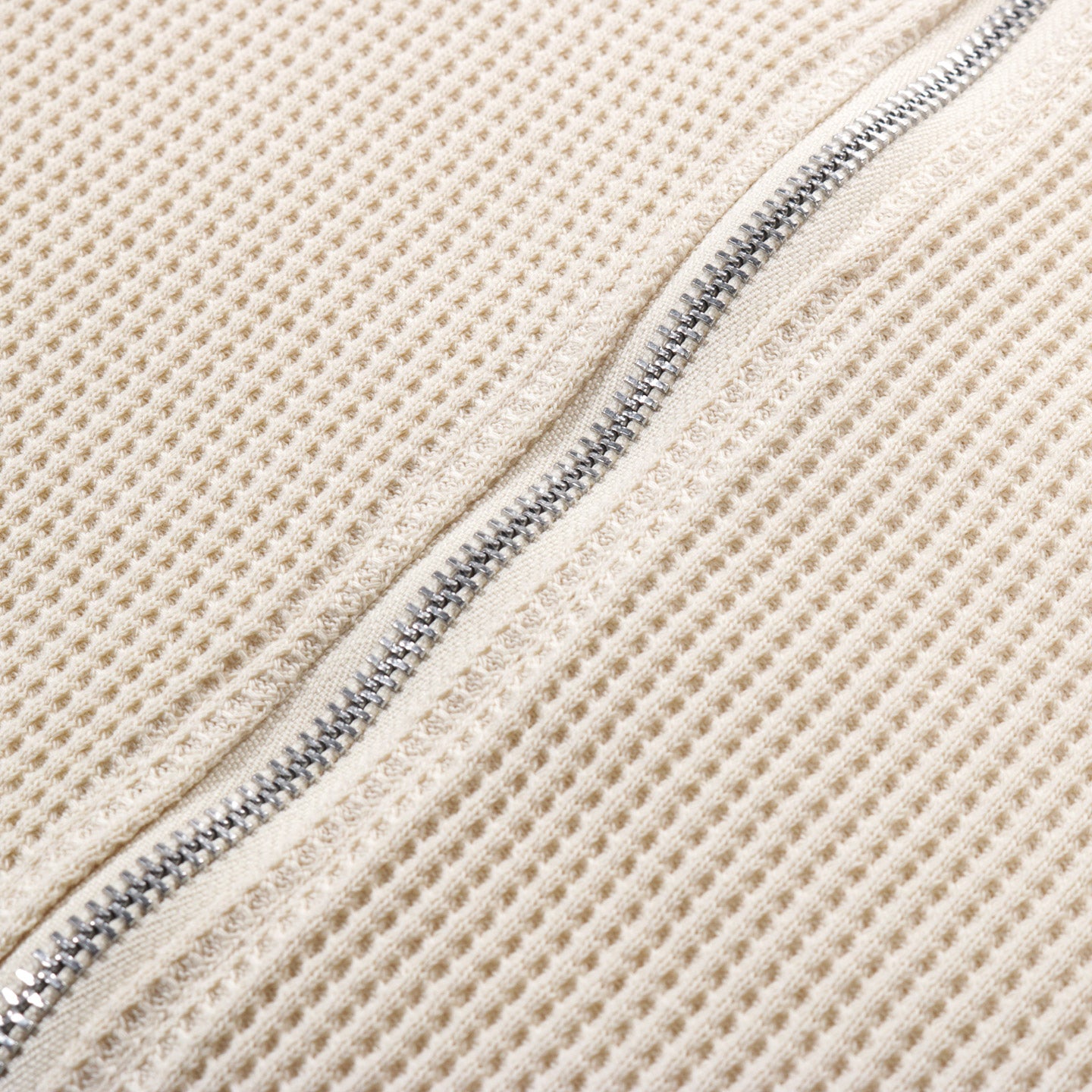 NANAMICA ZIP UP THERMAL HOODIE NATURAL