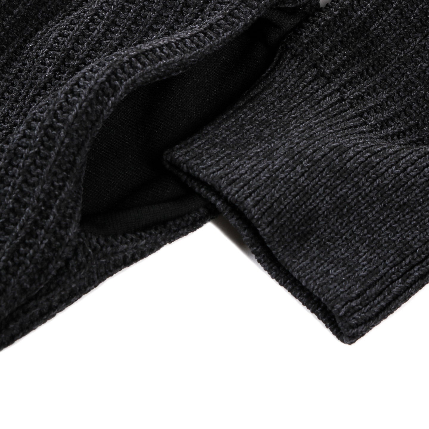 NANAMICA 5G ZIP CARDIGAN BLACK
