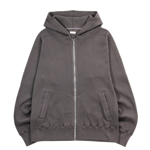 NANAMICA ZIP UP THERMAL HOODIE CHARCOAL