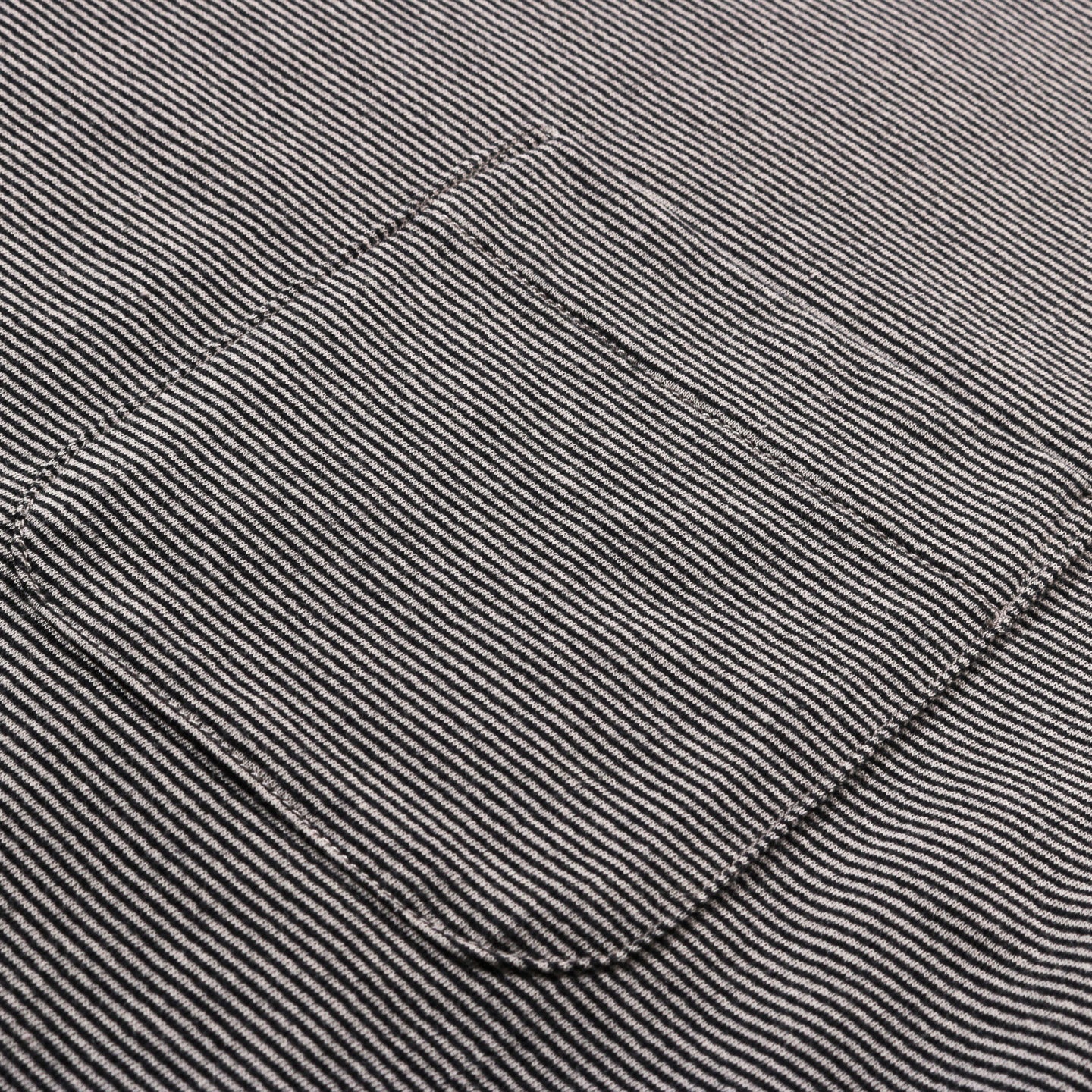 NANAMICA MICRO STRIPE POCKET TEE BLACK X GRAY