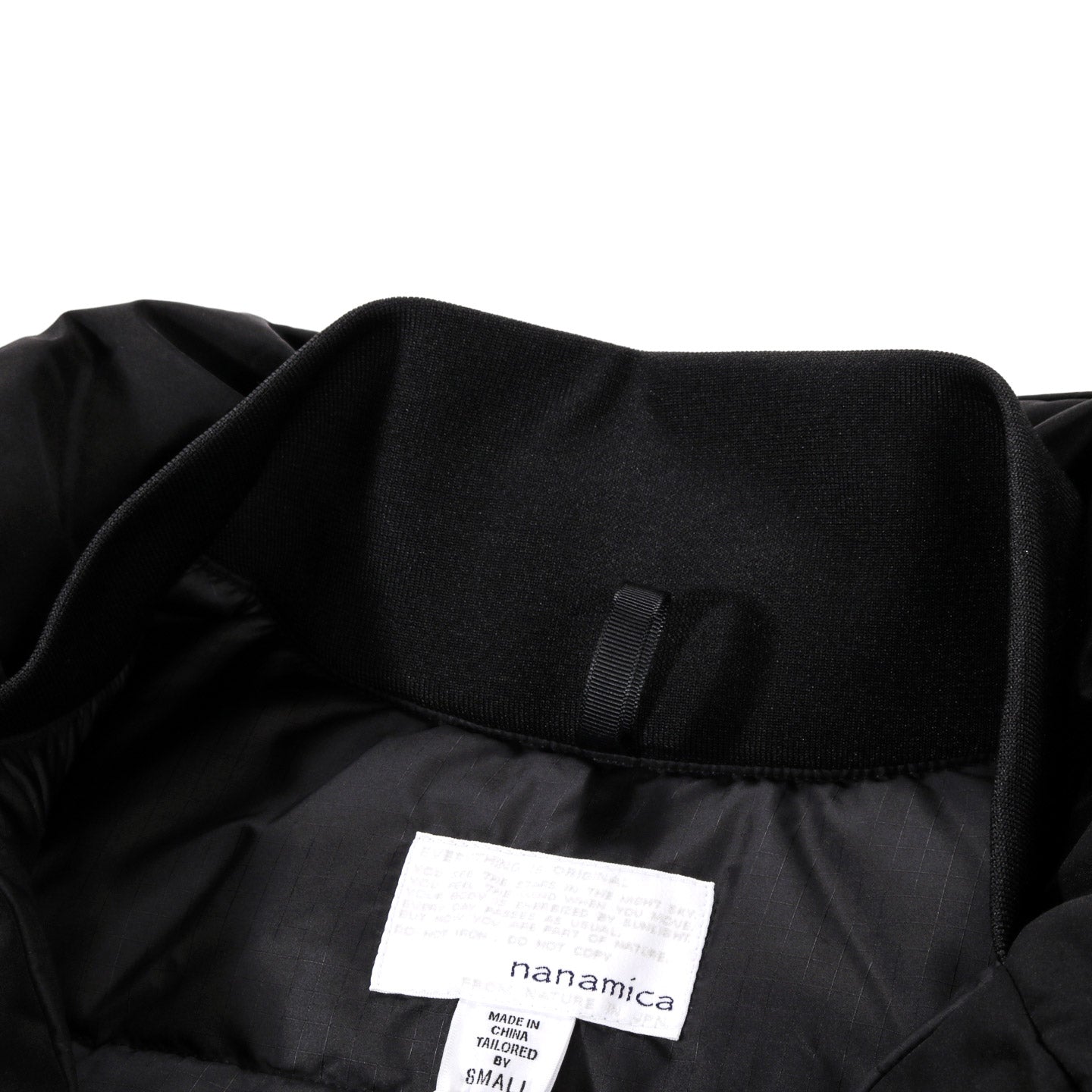 NANAMICA GORE-TEX SHORT DOWN JACKET BLACK | TODAY CLOTHING