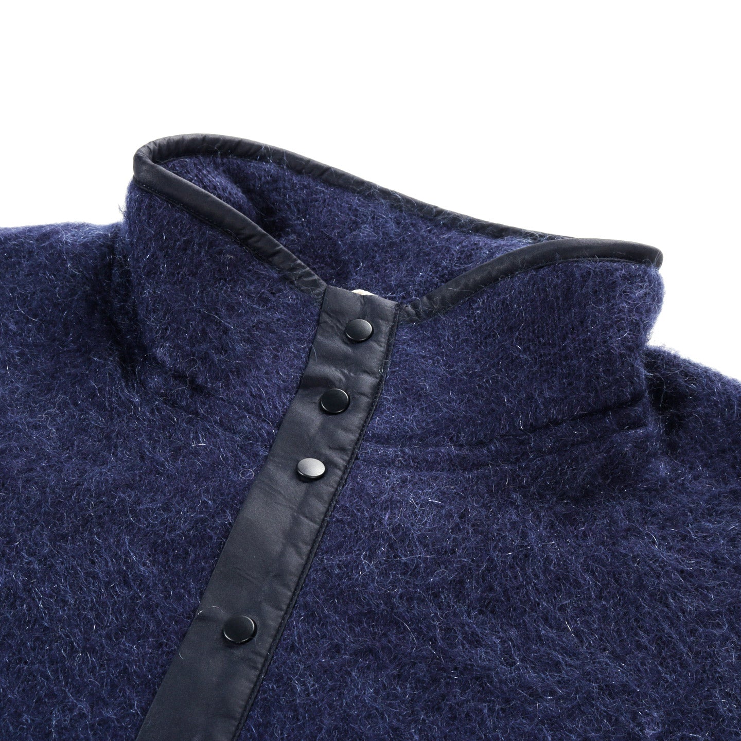 NANAMICA PULLOVER MOHAIR SWEATER NAVY