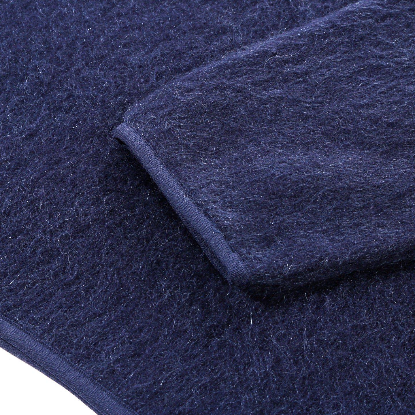 NANAMICA PULLOVER MOHAIR SWEATER NAVY