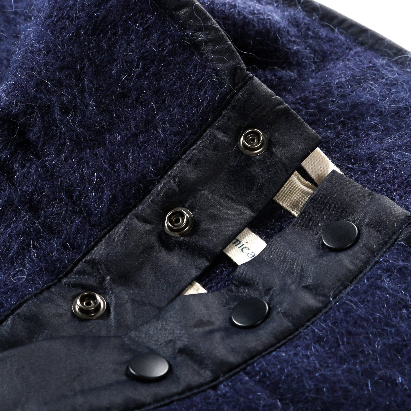 NANAMICA PULLOVER MOHAIR SWEATER NAVY