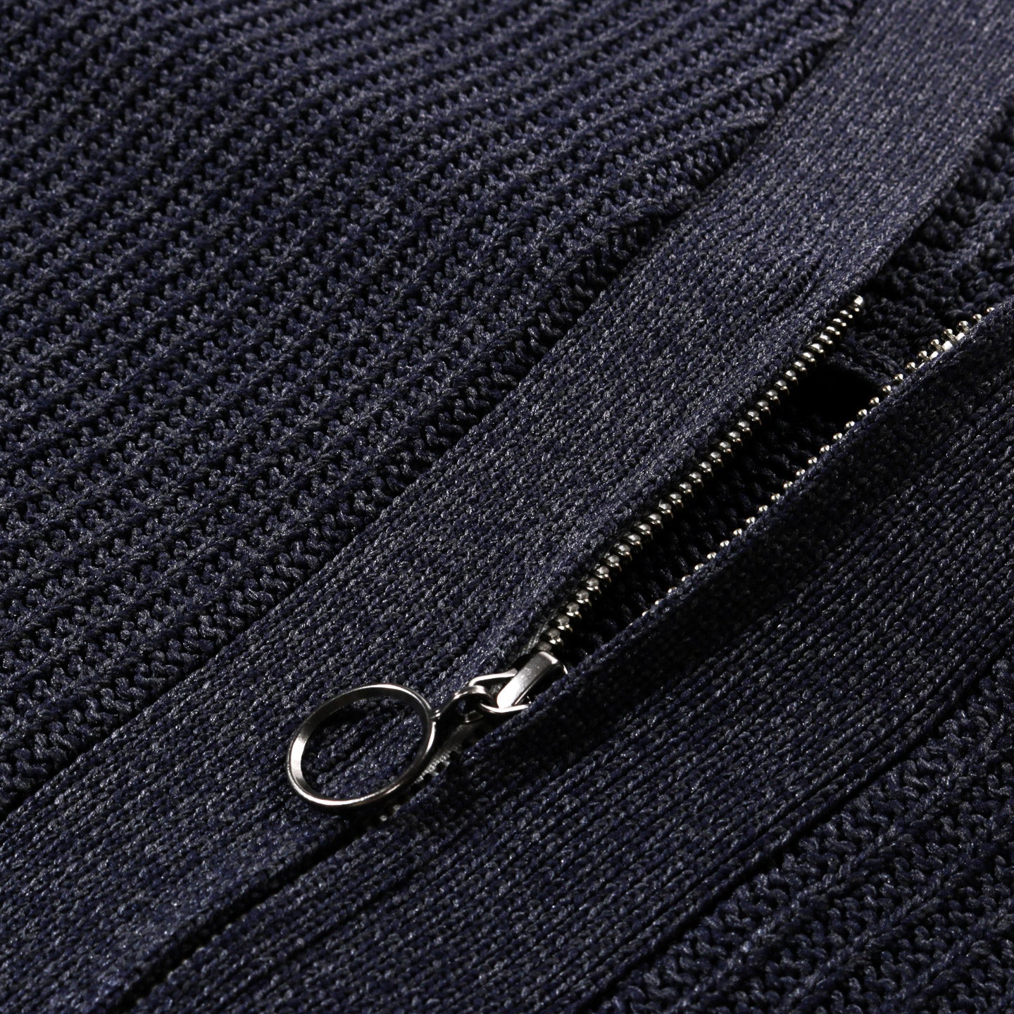 NANAMICA 5G ZIP CARDIGAN DARK NAVY