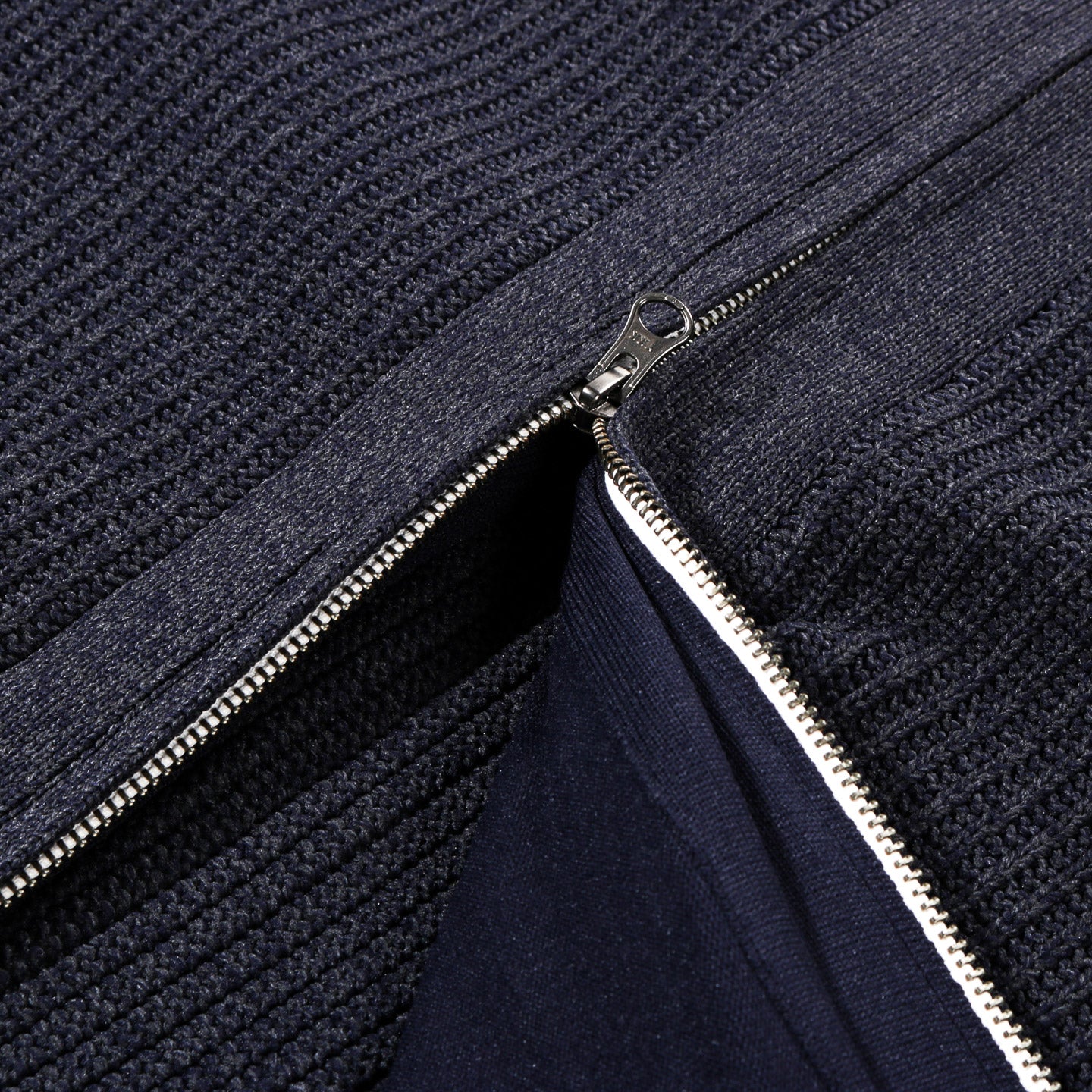 NANAMICA 5G ZIP CARDIGAN DARK NAVY