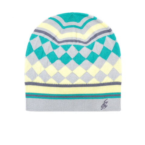 ASICS NOVALIS AQUIFOLIA KNIT HAT BLUE HAZE / LEMON