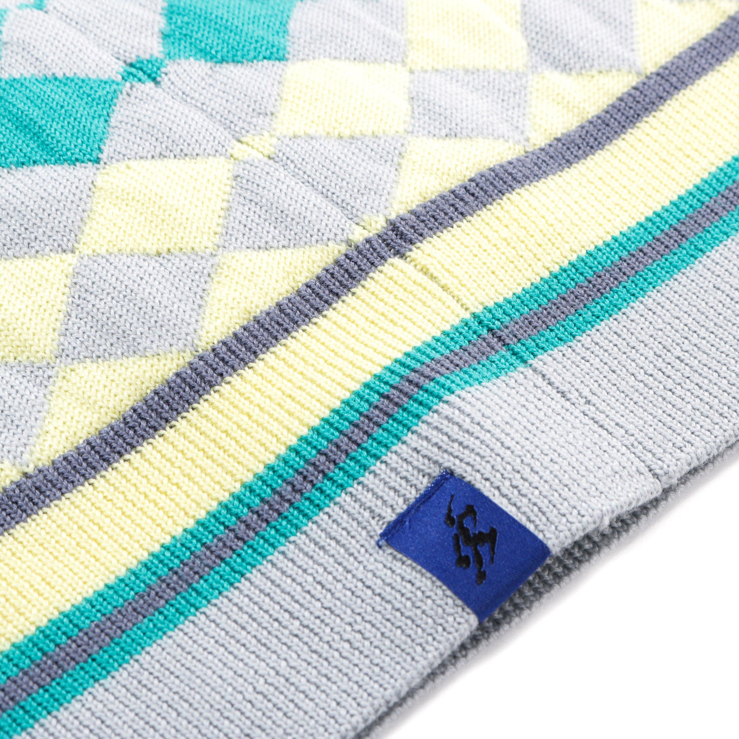 ASICS NOVALIS AQUIFOLIA KNIT HAT BLUE HAZE / LEMON