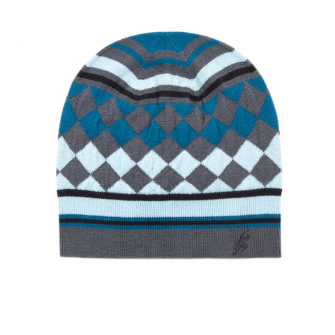 ASICS NOVALIS AQUIFOLIA KNIT HAT ANCHOR GREY / SKY