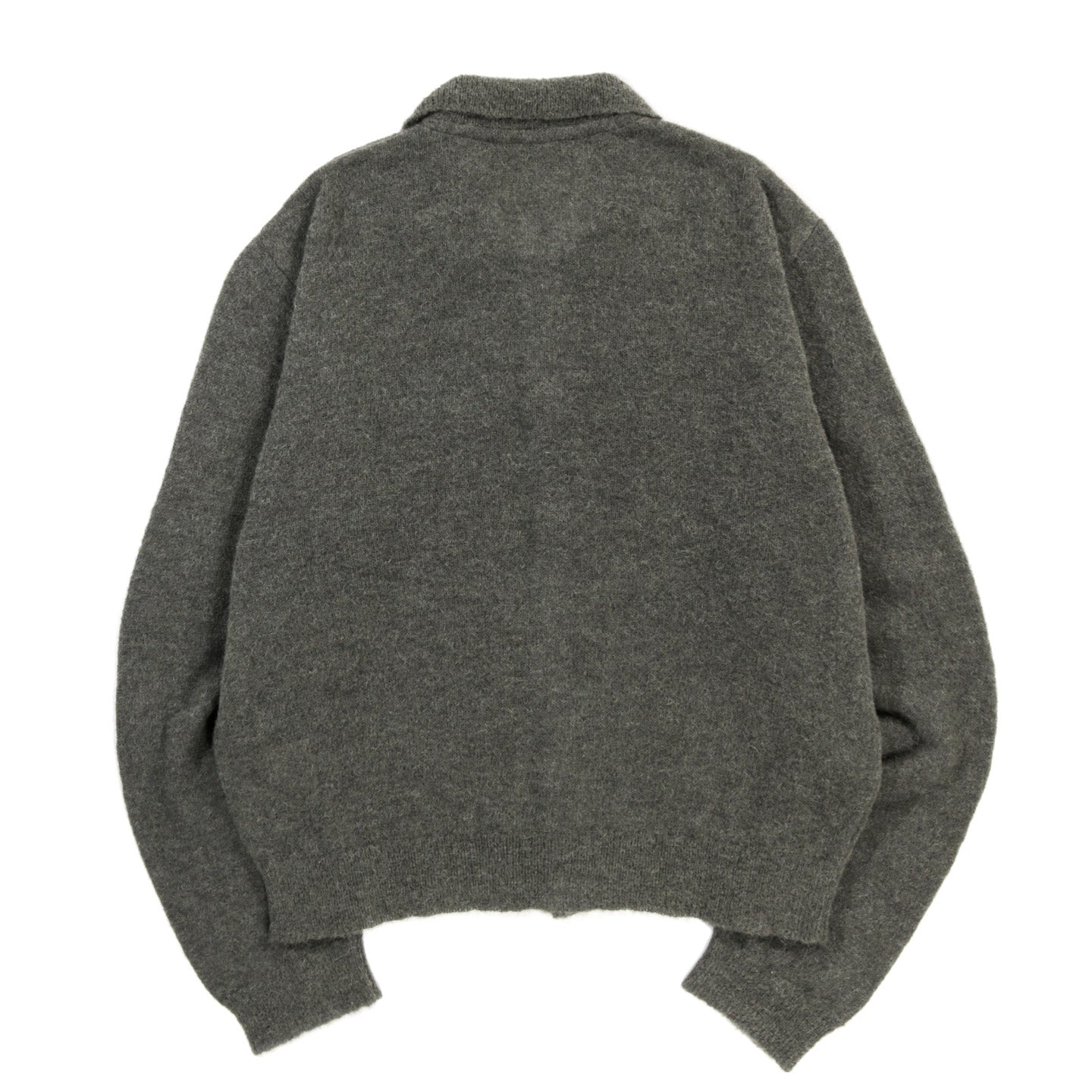 OUR LEGACY EVENING POLO MOSS GREEN FUZZY ALPACA