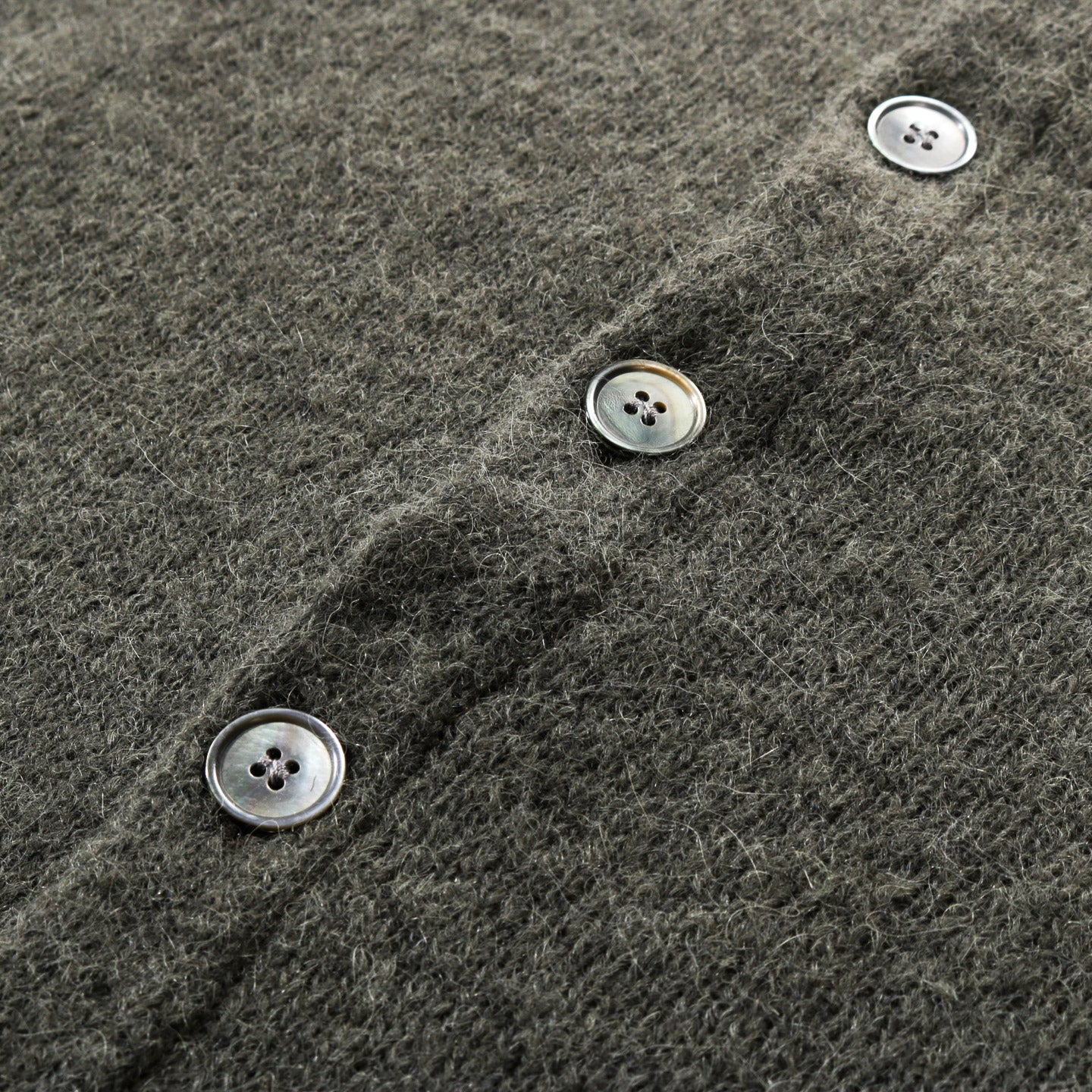 OUR LEGACY EVENING POLO MOSS GREEN FUZZY ALPACA