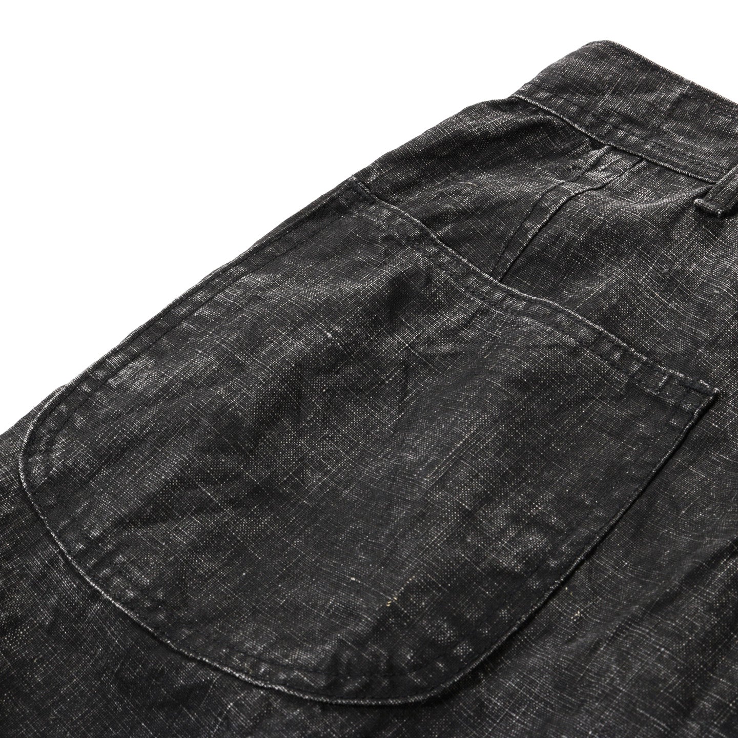 ORSLOW WWII 1940'S US NAVY SUMI COATED LINEN UTILITY TROUSERS BLACK