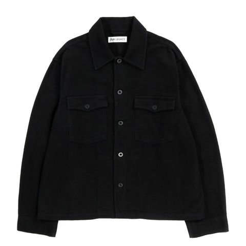 OUR LEGACY EVENING COACH JACKET BLACK BRUSHED COTTON