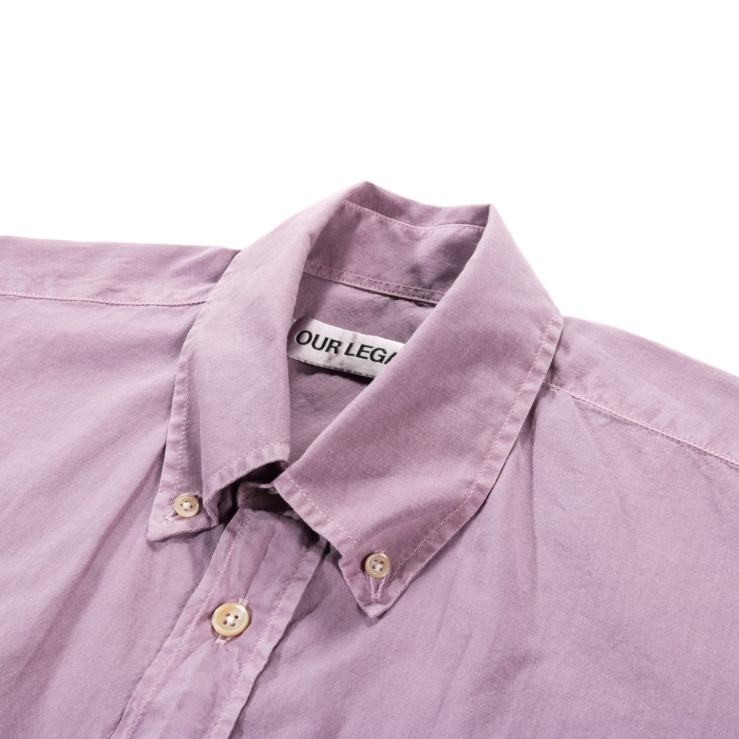 OUR LEGACY BORROWED BD SHIRT DUSTY LILAC COTTON VOILE