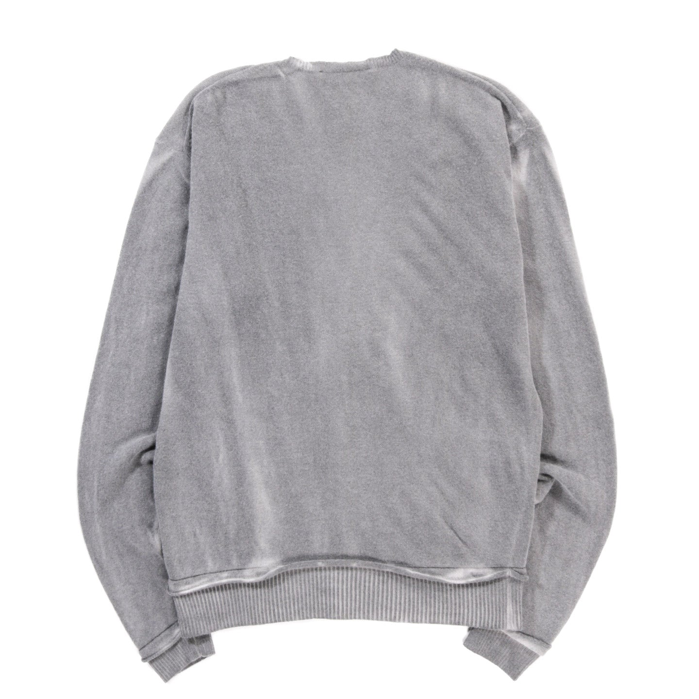OUR LEGACY PARALLEL CARDIGAN GREY SPRAY DYE CHERUB WOOL